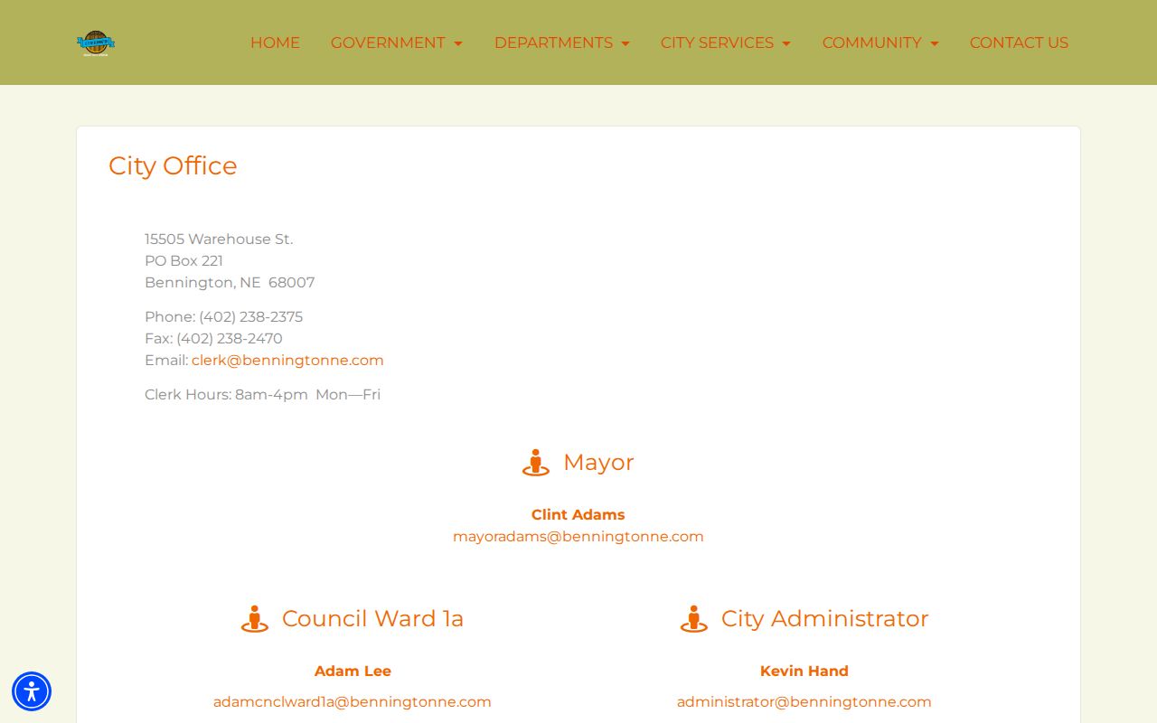 Bennington court docket City Office and clerk page