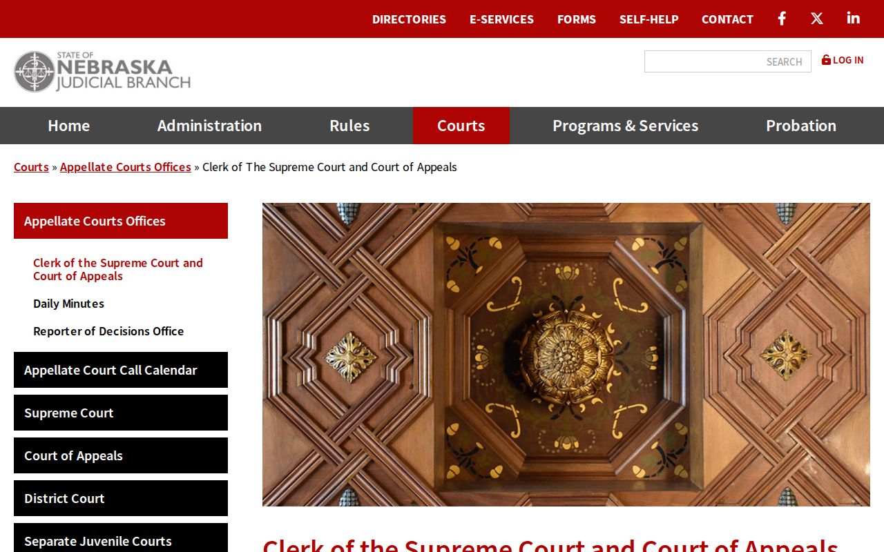 Douglas County case lookup Nebraska appellate clerk information