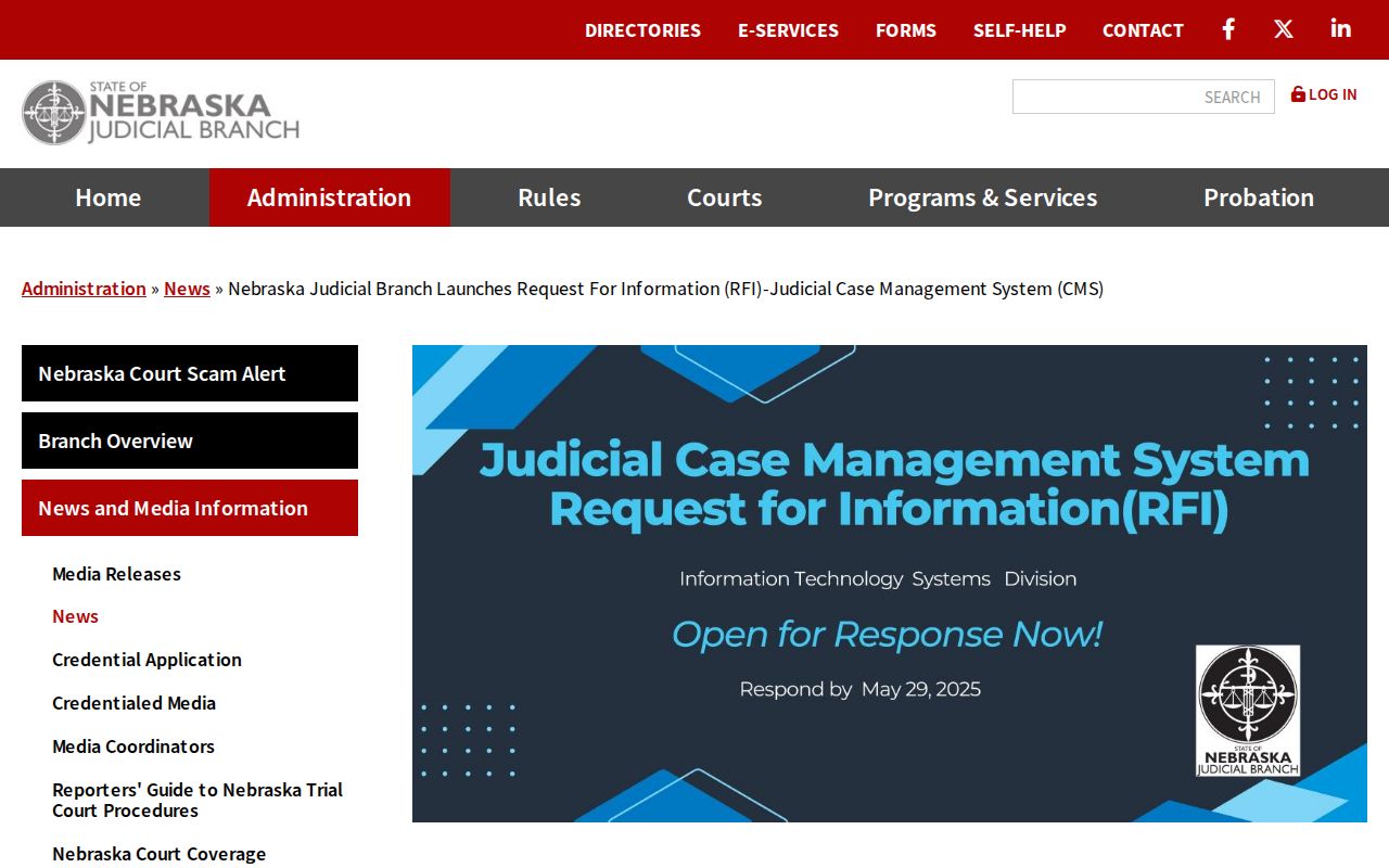 Douglas County case lookup JUSTICE technology notice