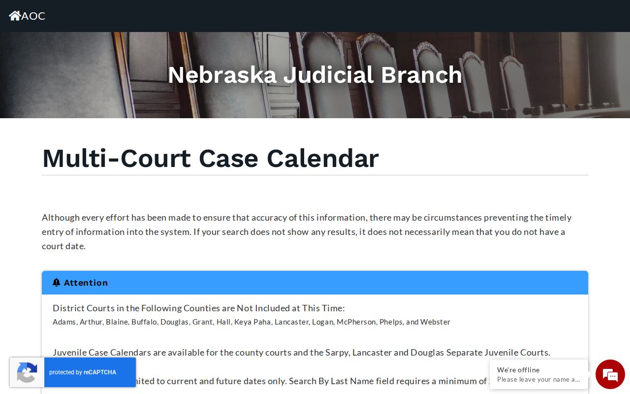 Douglas County court dates Multi-Court Case Calendar and Douglas exclusion notice