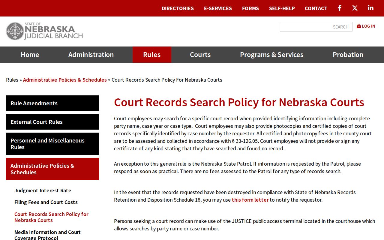 Douglas County court dates public terminal and court records search policy