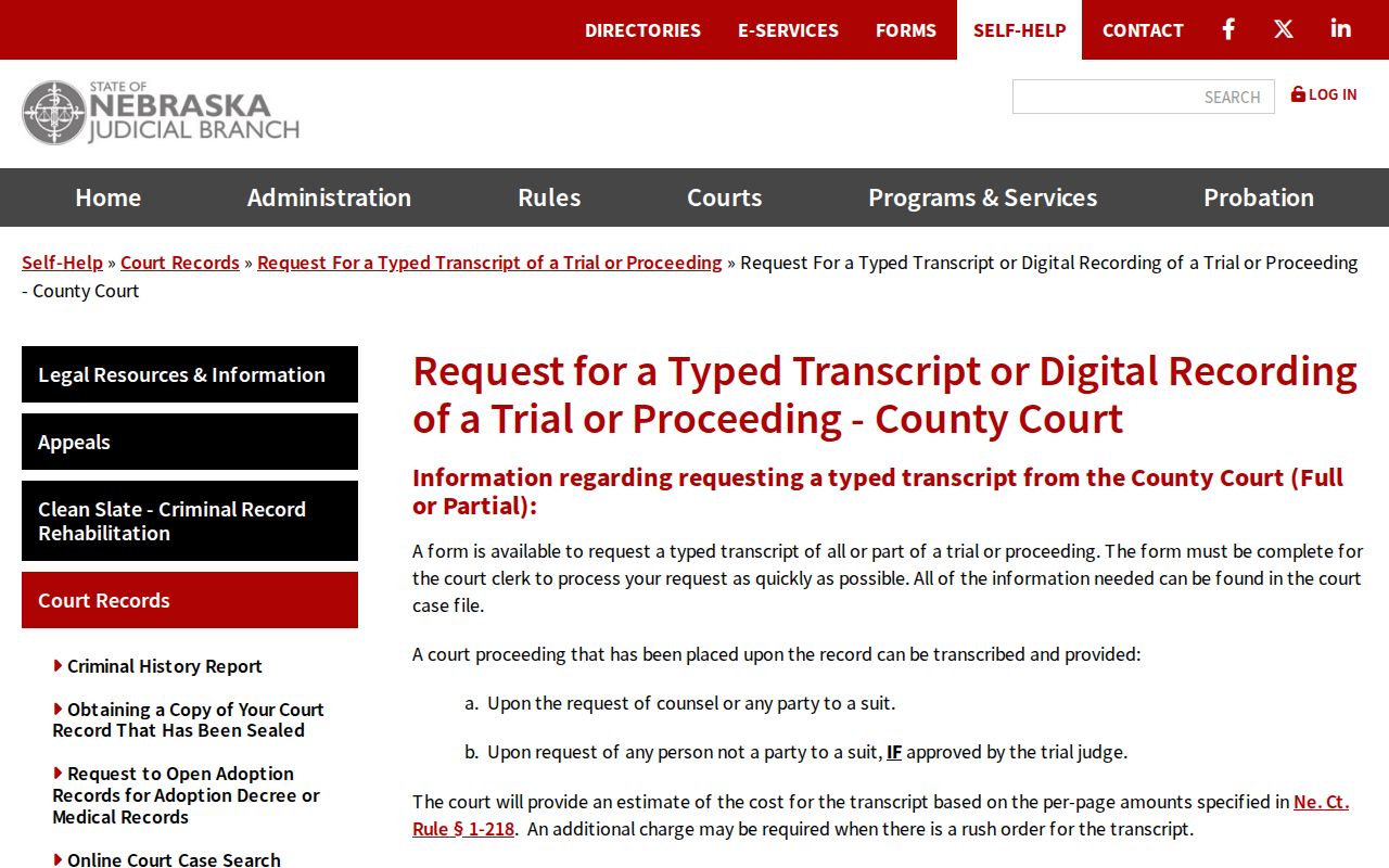 Douglas County court record County Court information
