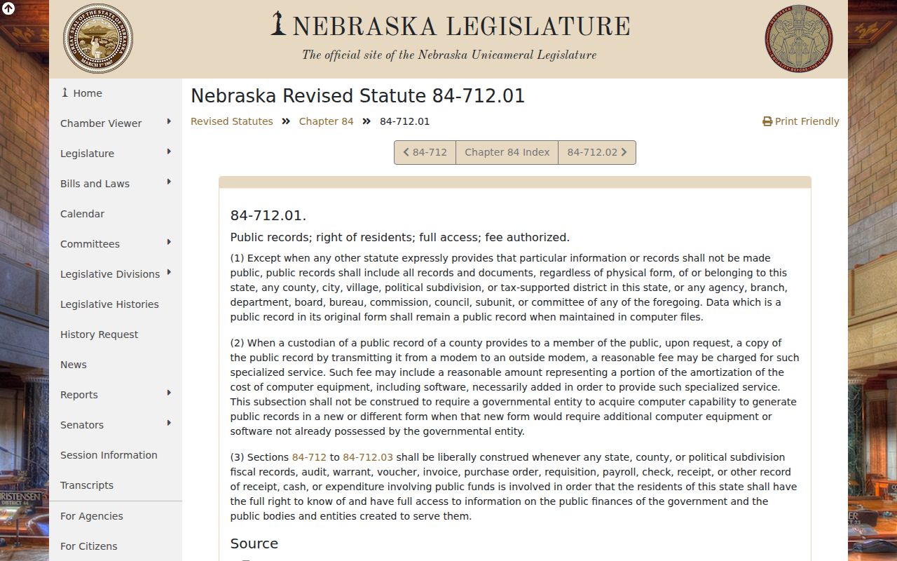 Douglas County court record Nebraska public record definition