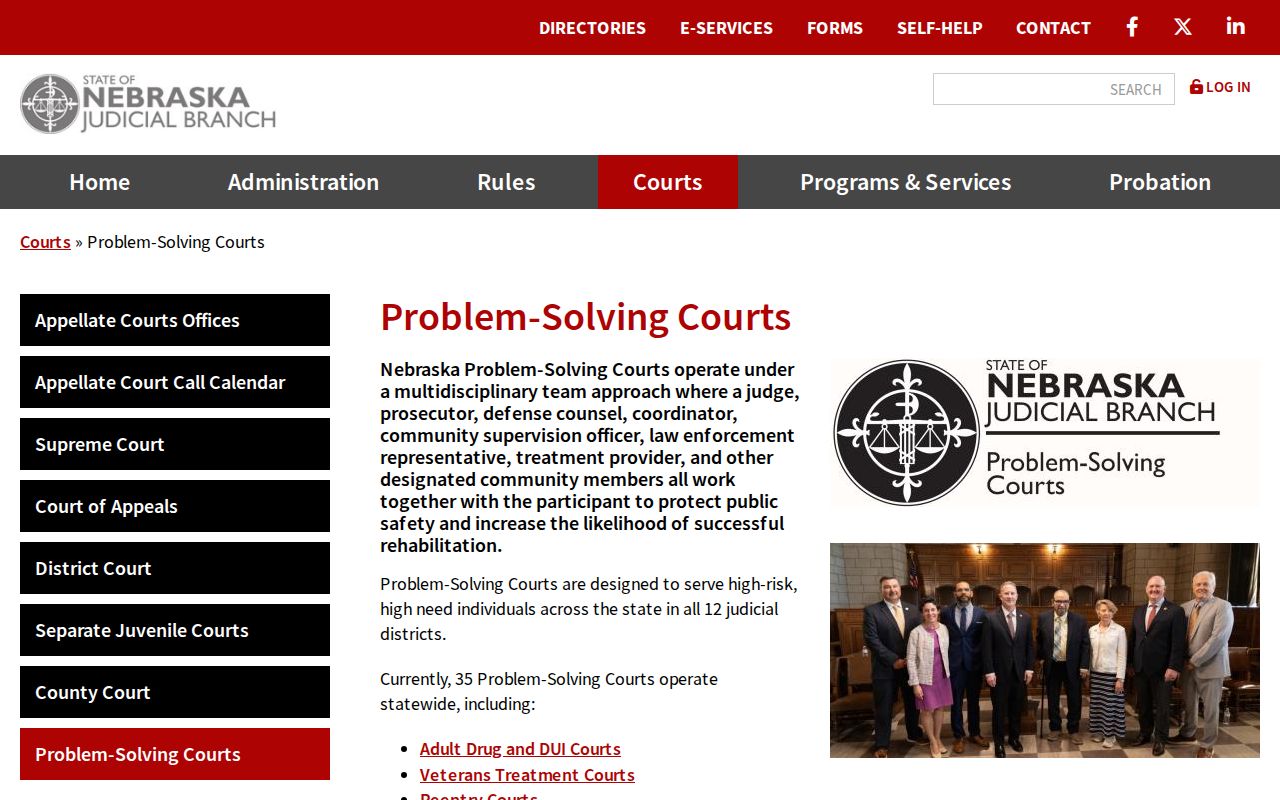 Douglas County criminal docket Nebraska problem-solving court categories