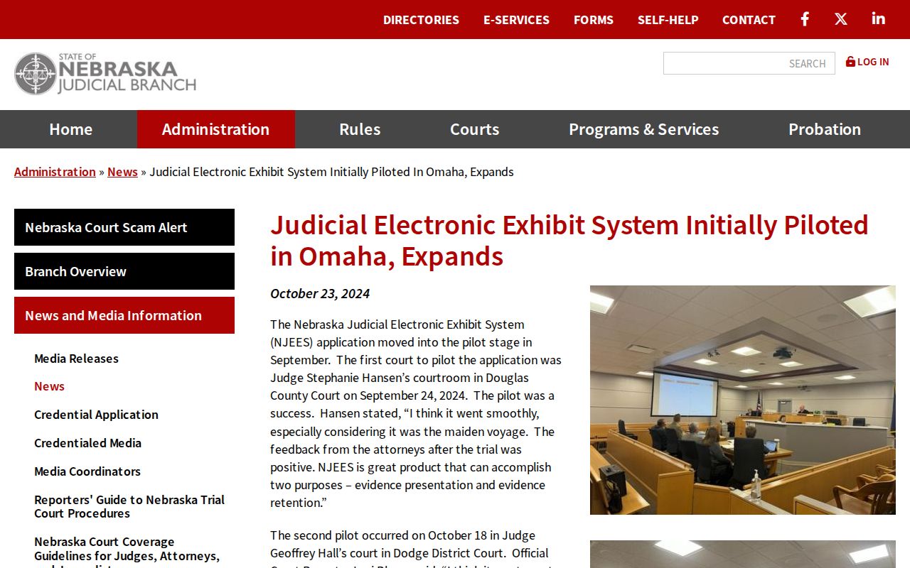 Omaha court docket Douglas County electronic exhibit records