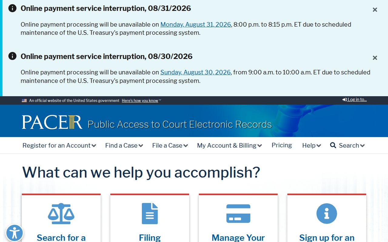 Omaha court docket federal PACER case records