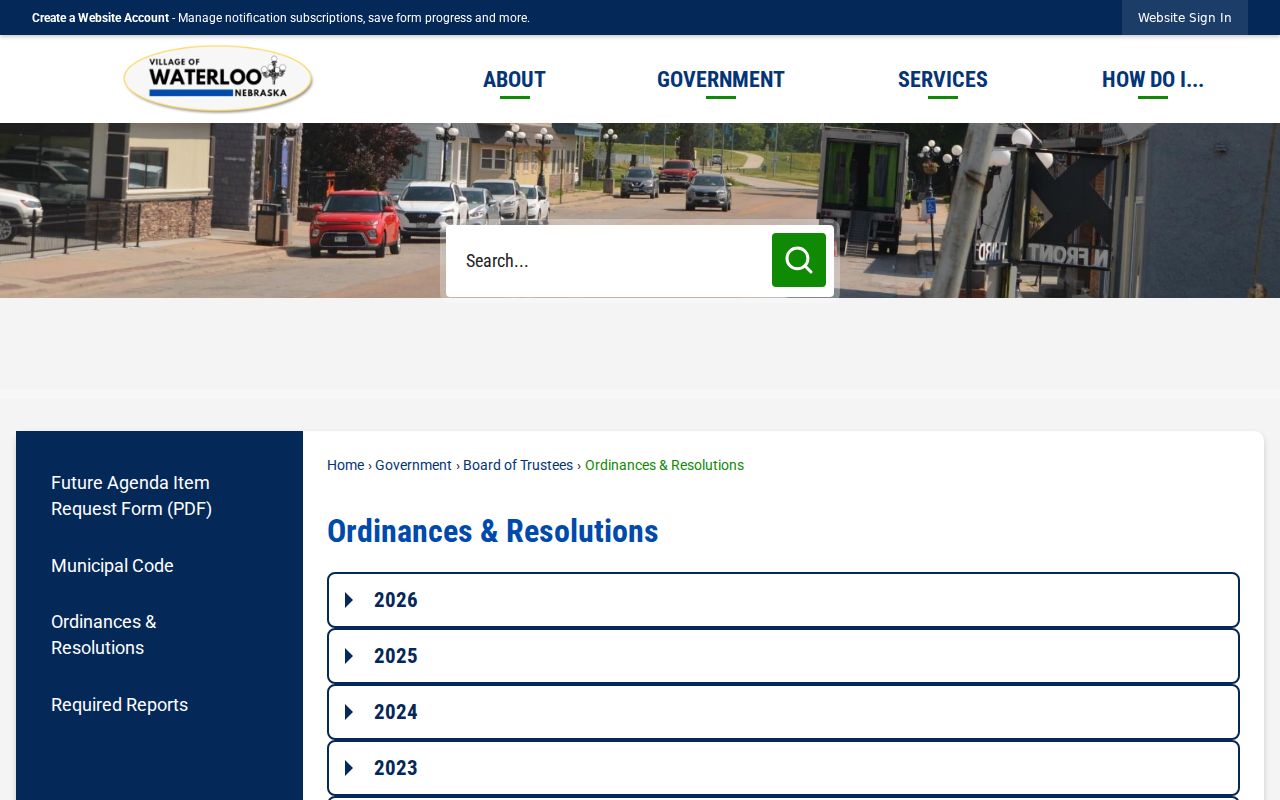 Waterloo court docket ordinances and resolutions source